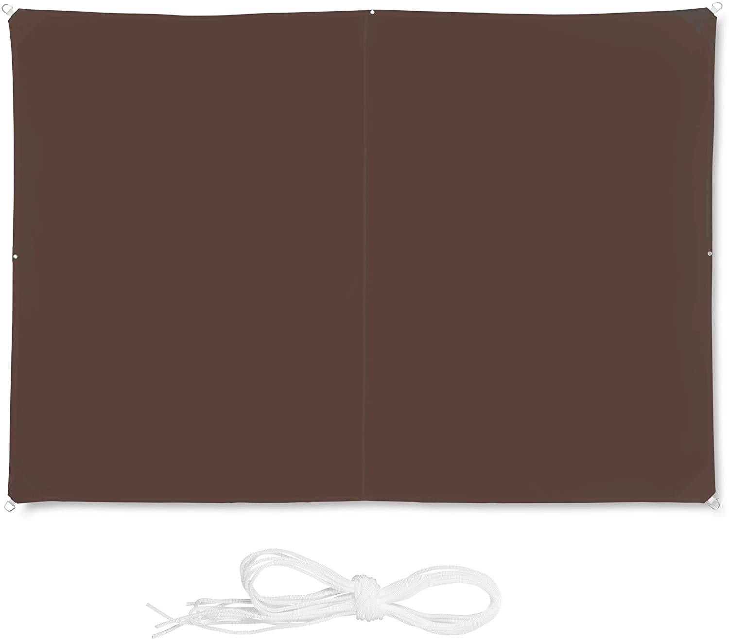 Helloshop26 - Voile d'ombrage rectangle 2 x 3 m brun - Imagen 1