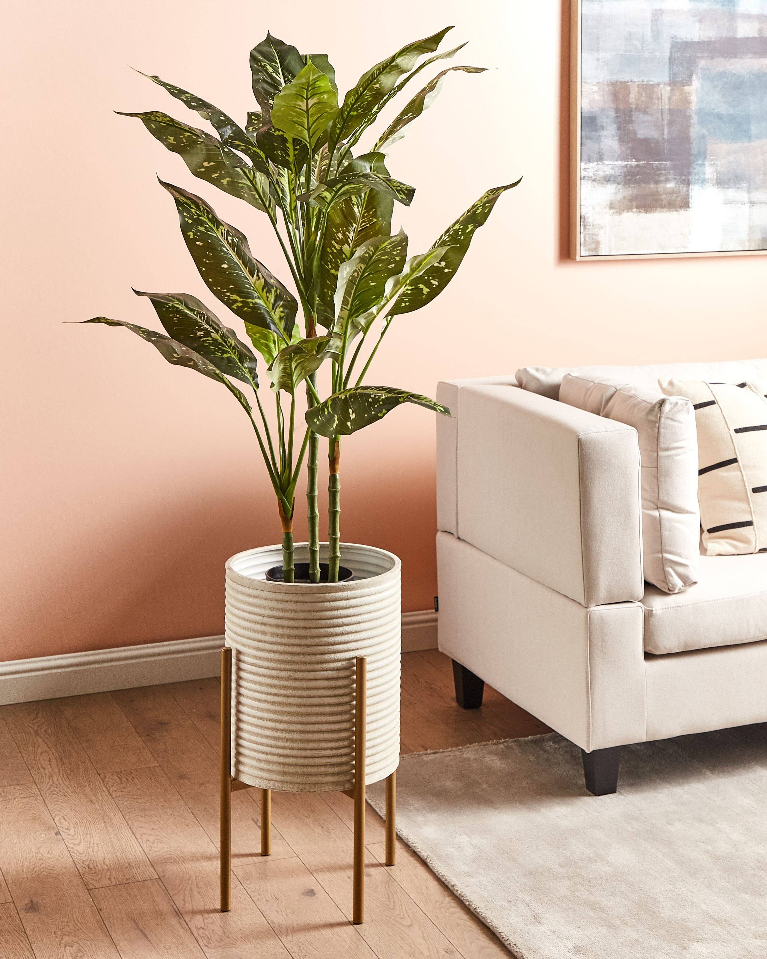 Beliani - Cache-pot d'intérieur Métal Taupe ALPINUS - Beliani