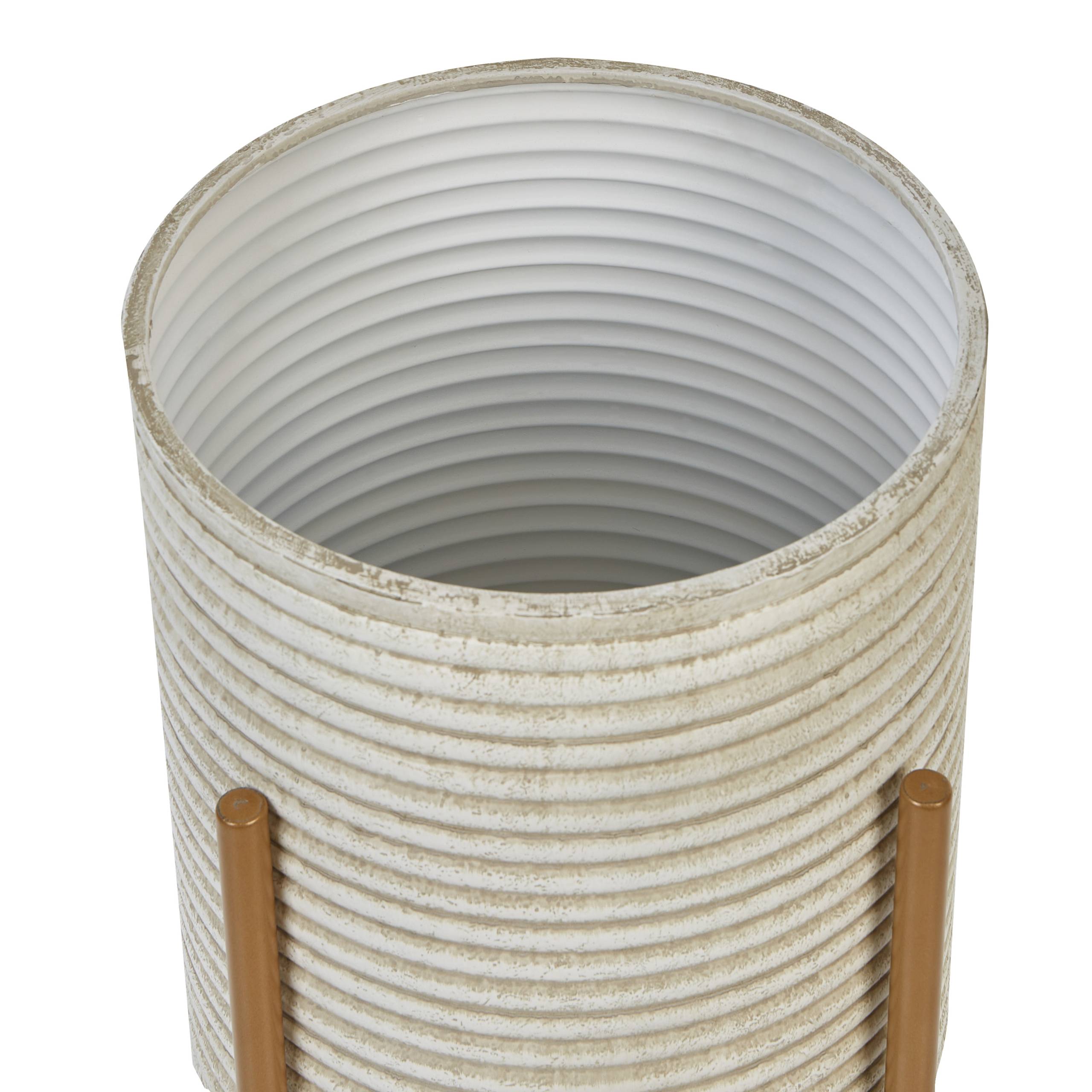 Beliani - Cache-pot d'intérieur Métal Taupe ALPINUS - 31x31x58- Beliani - Image 5