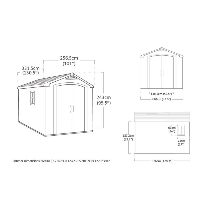 Keter - Abri de jardin Factor - 8,1 m² - marron - KETER - Image 7