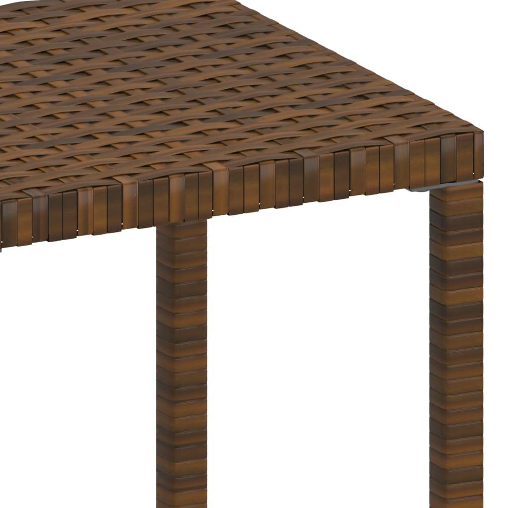 Helloshop26 - Lot de 2 transats chaise longue bain de soleil lit de jardin terrasse meuble d'extérieur avec table résine tressée marron - Imagen 8