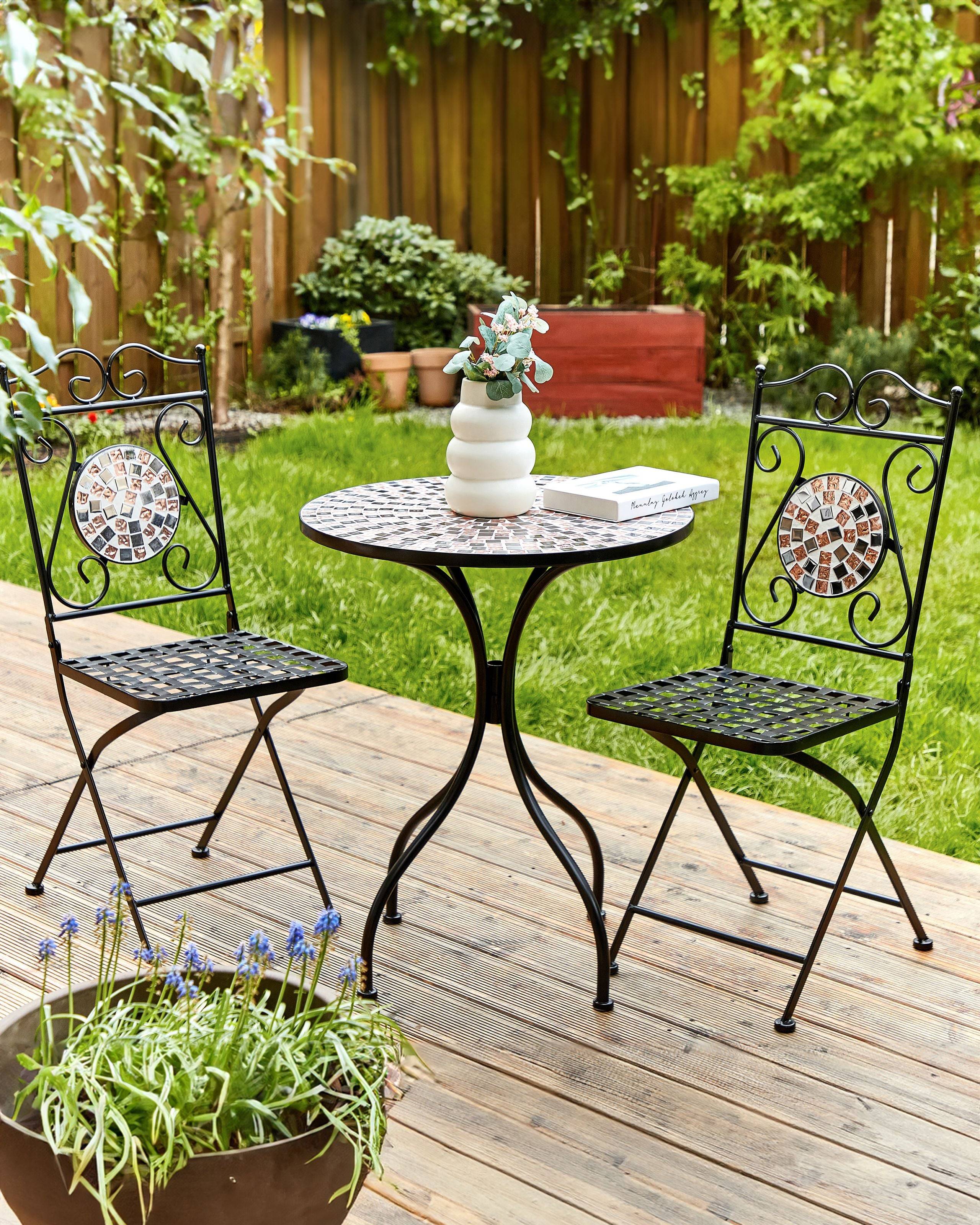 Beliani - Chaise de jardin Métal Noir CARPINO - Beliani - Imagen 1