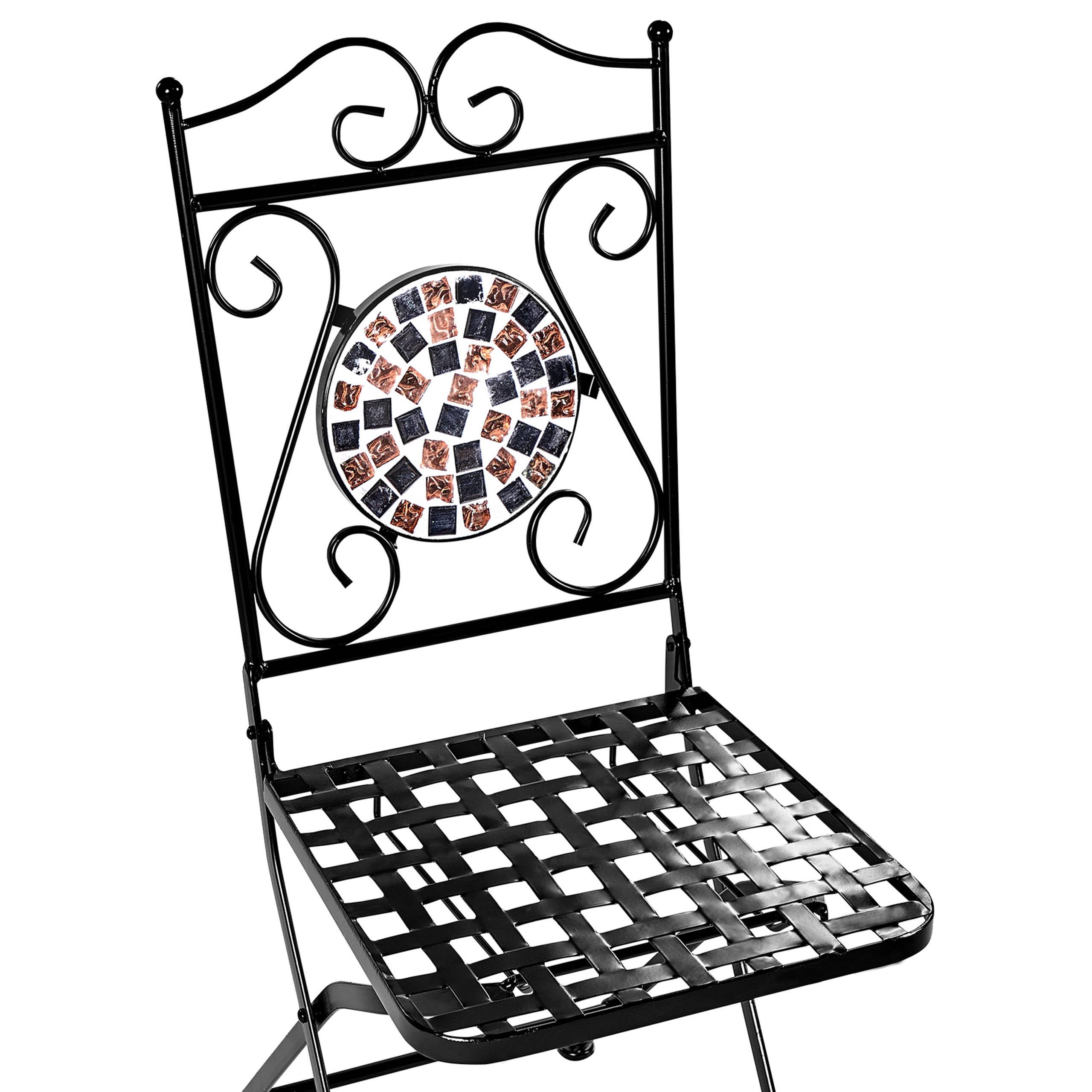 Beliani - Chaise de jardin Métal Noir CARPINO - Beliani - Imagen 9