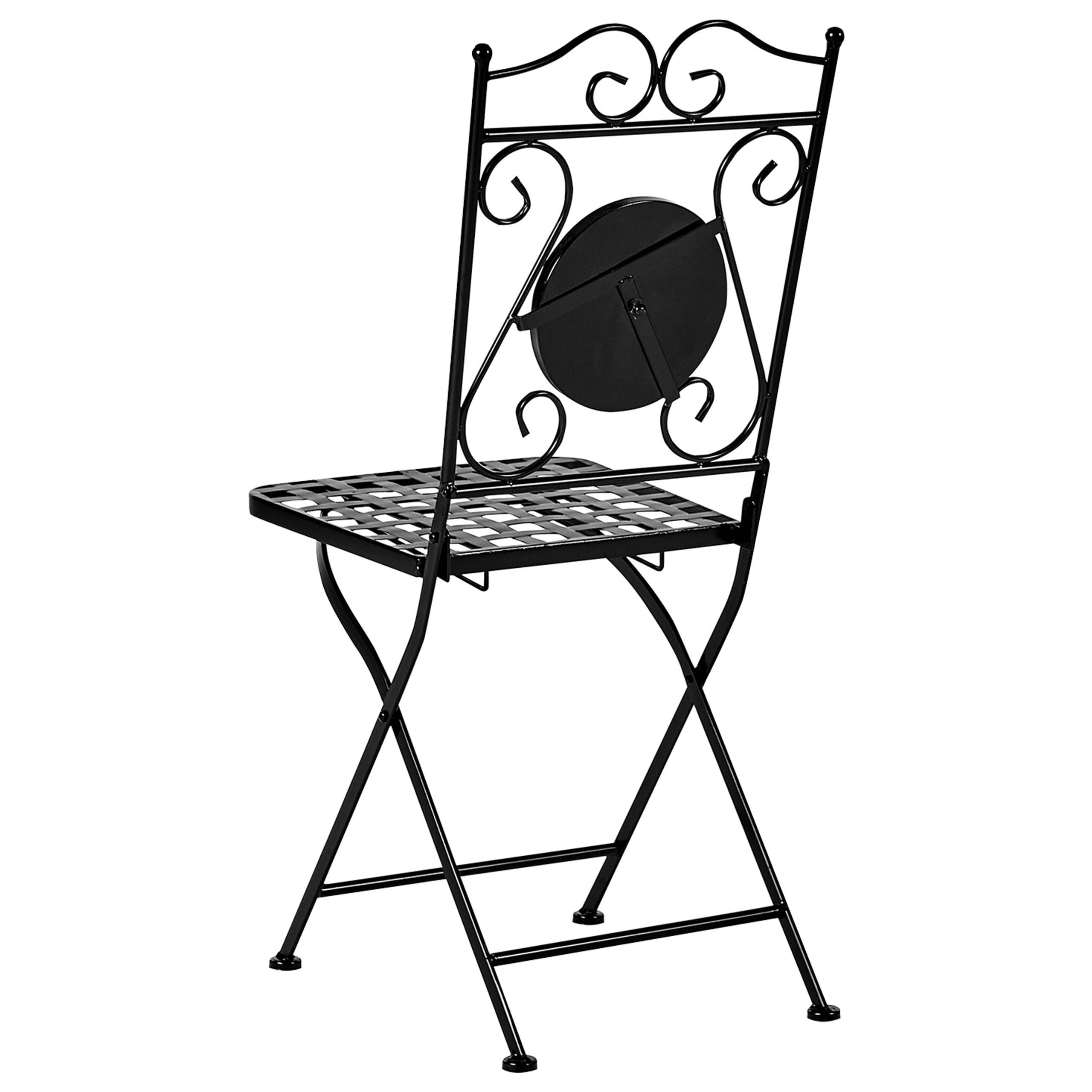 Beliani - Chaise de jardin Métal Noir CARPINO - Beliani - Imagen 7