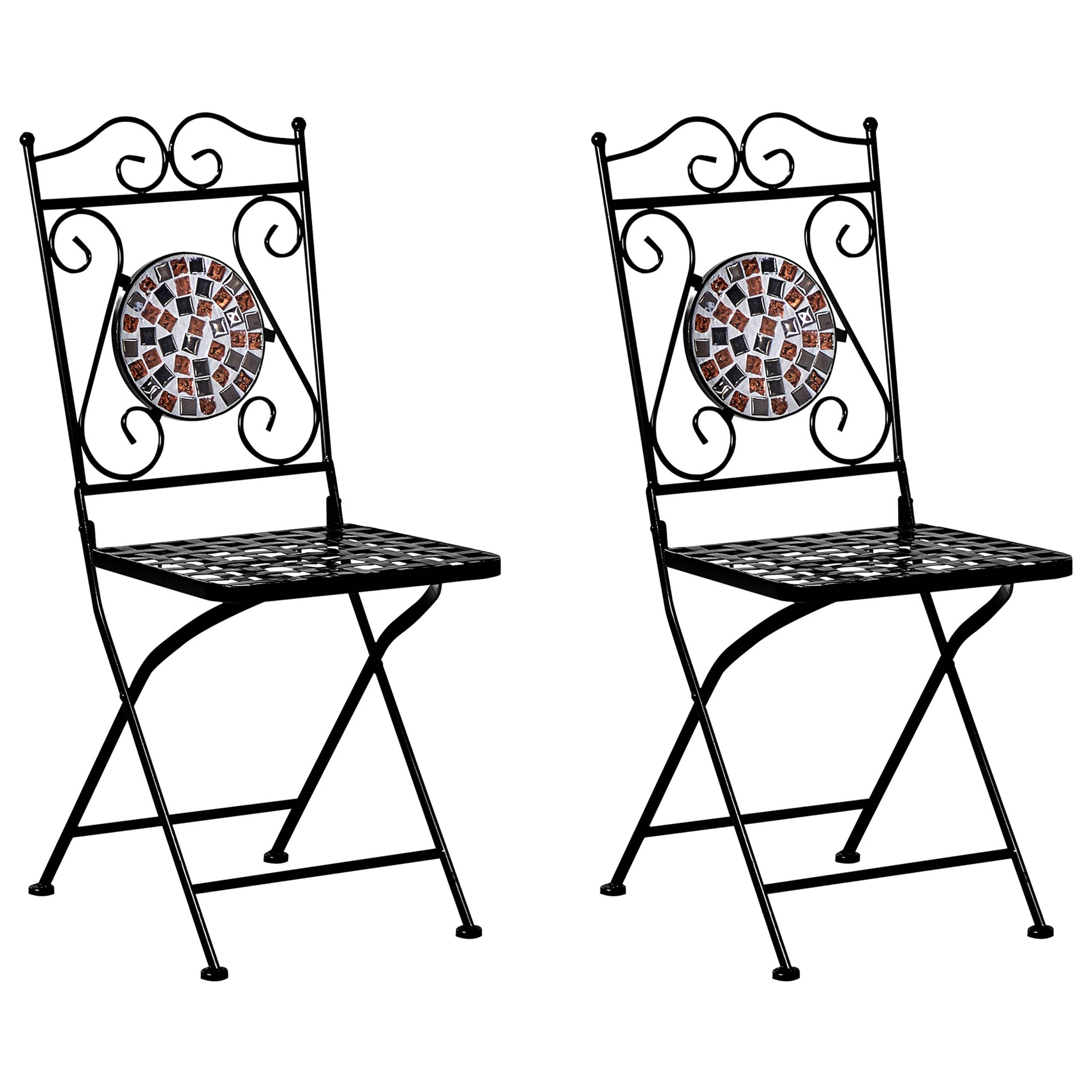 Beliani - Chaise de jardin Métal Noir CARPINO - Beliani - Imagen 4