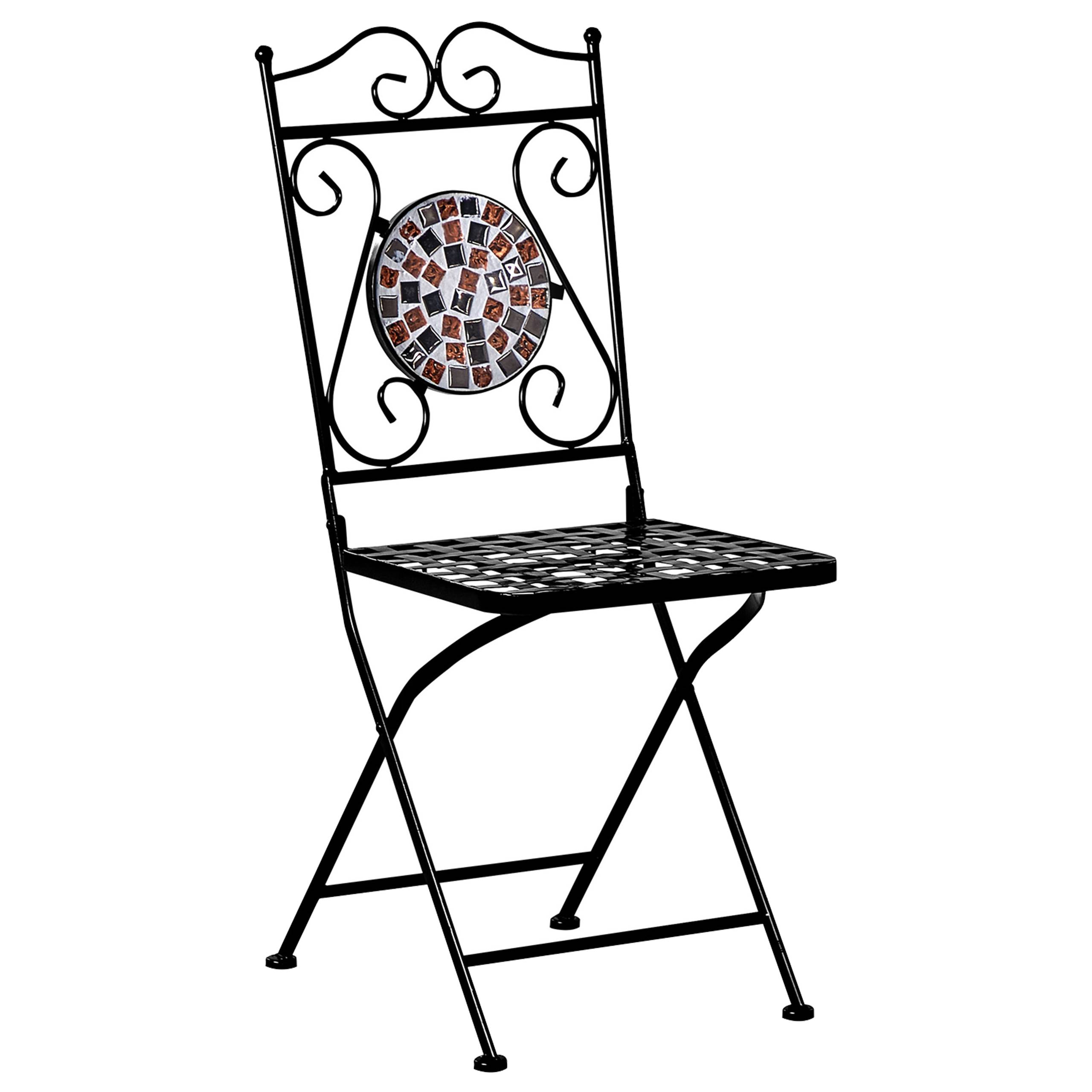 Beliani - Chaise de jardin Métal Noir CARPINO - Beliani - Imagen 5