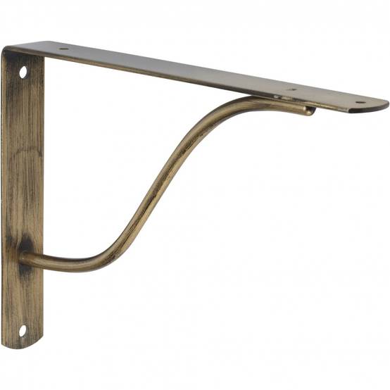 Centrale Brico - Equerre Curva acier cuivré marron, H.17 x P.24 cm
