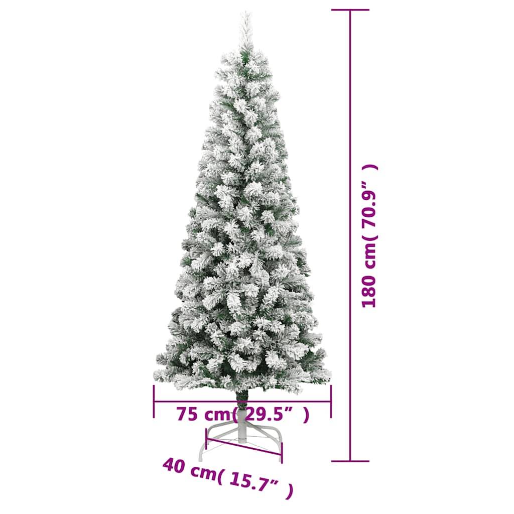 Sapin de Noël | Arbre de Noël artificiel à charnières avec neige floquée 180 cm Maison Chic - Image 9