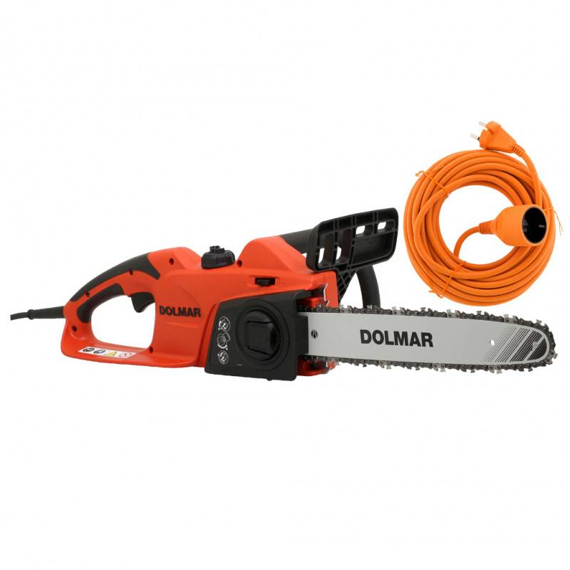 PACK - DOLMAR Tronçonneuse Électrique 1800W - Guide 35 cm ES39TLC + Rallonge de Jardin 20m