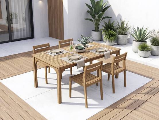 Table De Jardin Extensible En Bois 180/240 Cm "valladolid" – 6 à 10 Places - Marron -habitat Et Jardin - Image 2