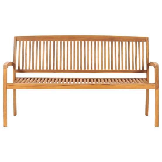 PANGIVO - Banc de jardin bois de teck naturel 159 x 57.5 x 90 cm, Poids:31.1kg - PANGIVO - Image 2