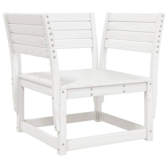 Fauteuil de Terrasse en Pin Massif Blanc Robuste avec Coussins Anthracite Confortables pour Salon de Jardin Chic – ComfortXL Outdoor Living - Image 4