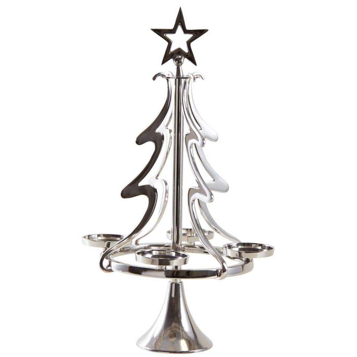 Aubry Gaspard - Sapin porte bougie en aluminium Hauteur 56cm - Imagen 1