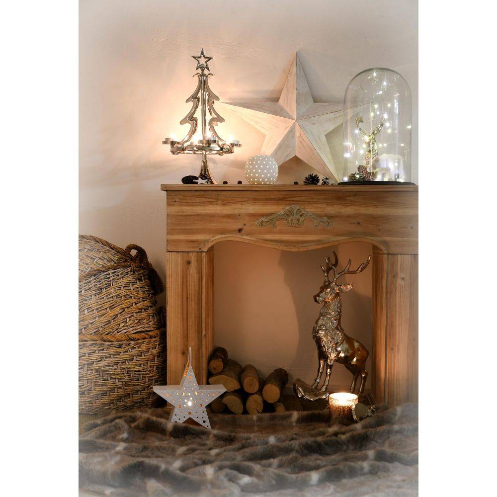 Aubry Gaspard - Sapin porte bougie en aluminium Hauteur 56cm - Imagen 2