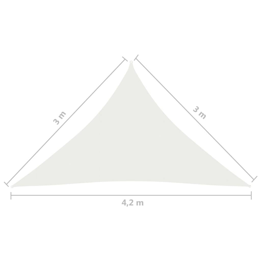Helloshop26 - Voile toile d'ombrage parasol 160 g/m² PEHD 3 x 3 x 4,2 m blanc - Imagen 6