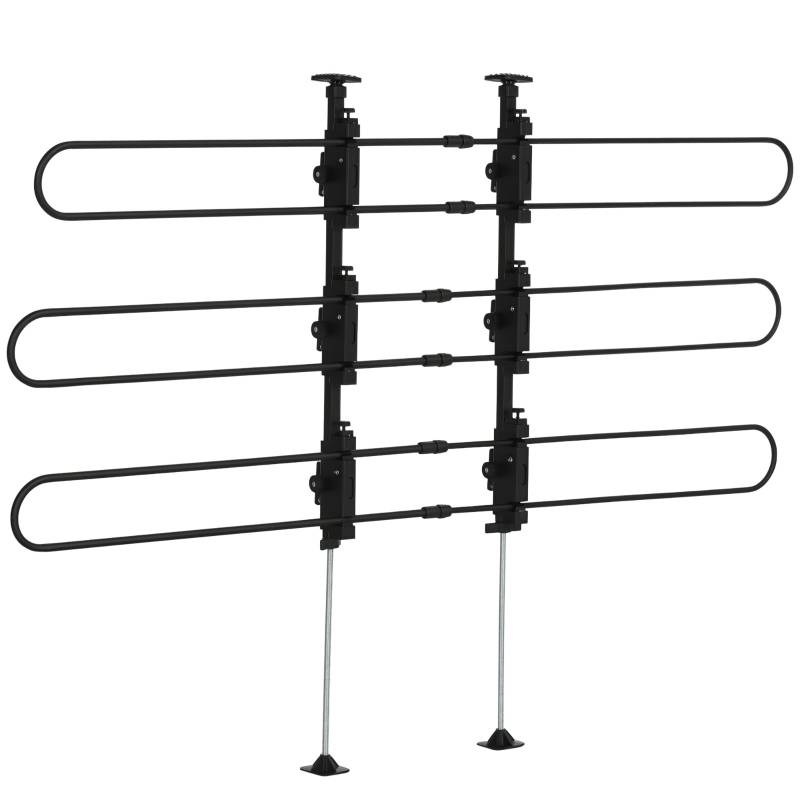 Grille de séparation voiture universelle Acier pour chien Protection coffre réglable 89-150x76-124cm Noir - Image 1