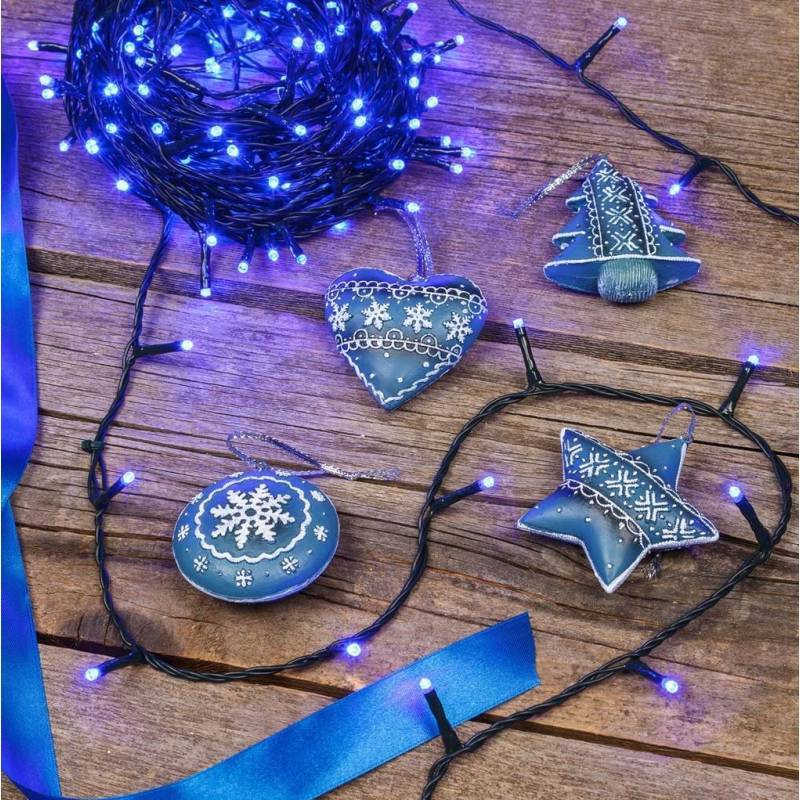 Lotti - Guirlande led bleue 25 mètres 360 mini led 8 programmes Lotti - Imagen 3