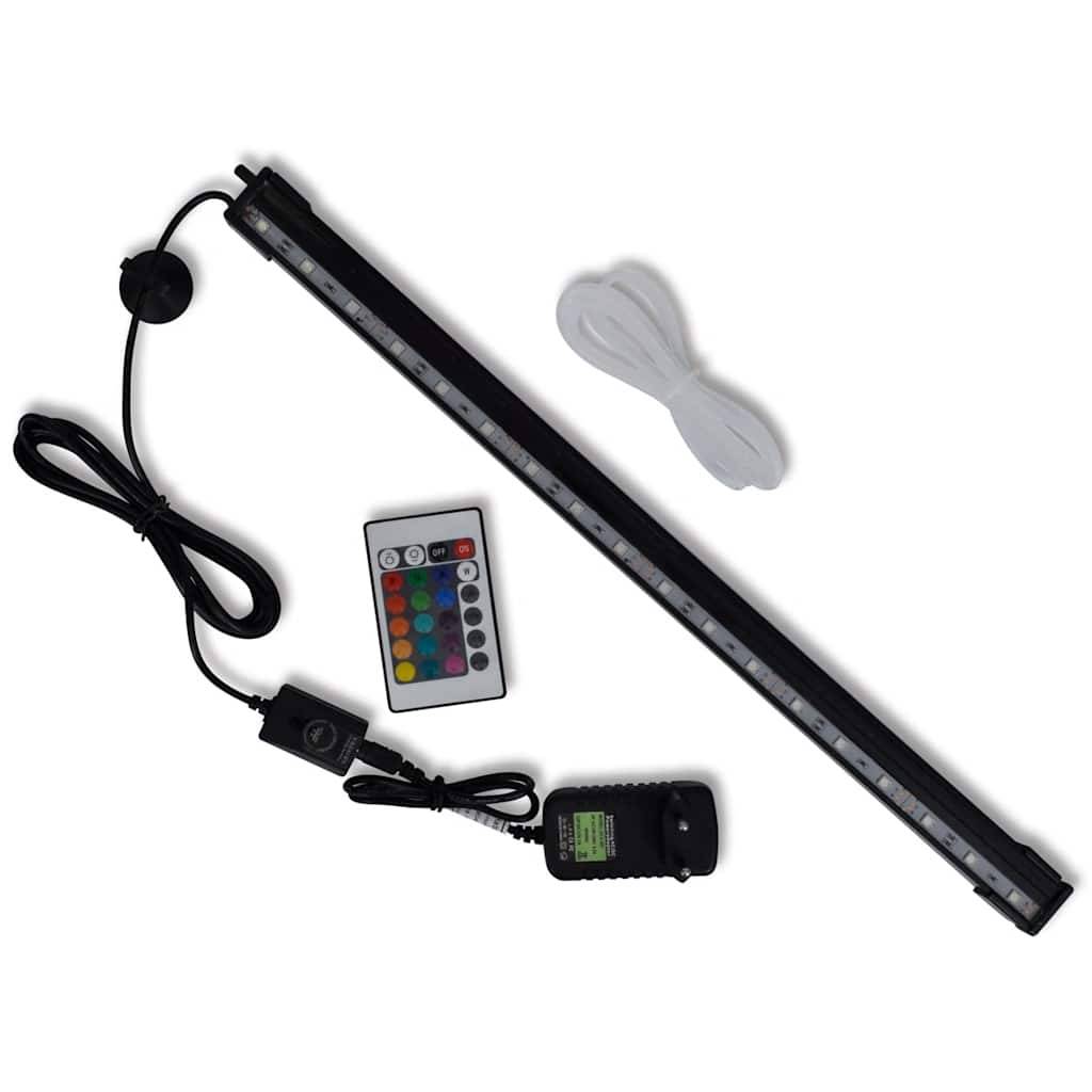 Lampe LED Aquarium Submersible Effet Bulles et Lumière Ambiance RGB 48 cm - ComfortXL Outdoor Living - Image 1