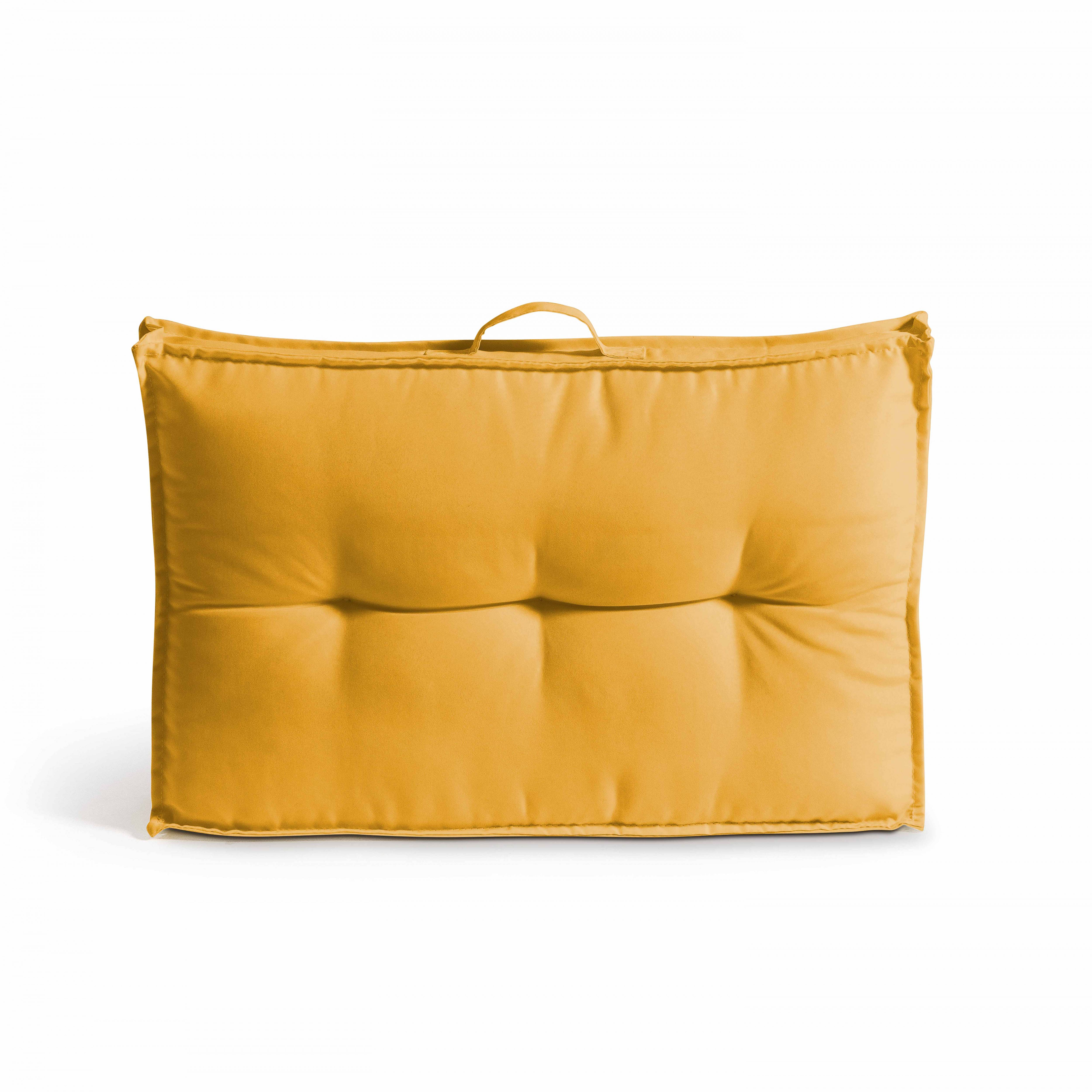Oviala - Coussin d'extérieur matelassé jaune 60 x 40cm Cuzco - Oviala - Imagen 2