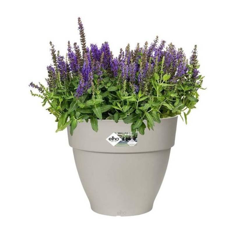Elho - Pot De Fleurs Rond Vibia - Plastique Réservoir - ø35 - Blanc - Imagen 3