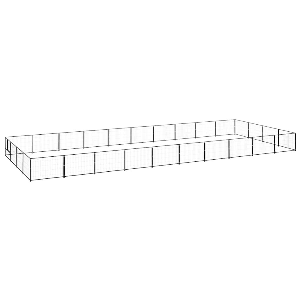 Vidaxl - Chenil Noir 40 m² Acier vidaXL 3082149 - Imagen 2