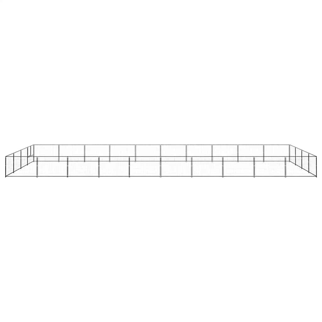 Vidaxl - Chenil Noir 40 m² Acier vidaXL 3082149 - Imagen 5