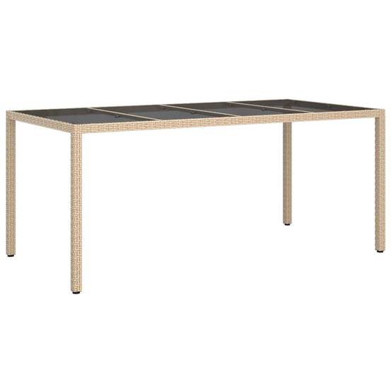Maison Chic - Table De Jardin - Table Extérieure Beige 190 x 90 x 75 cm Poly rotin - Image 1