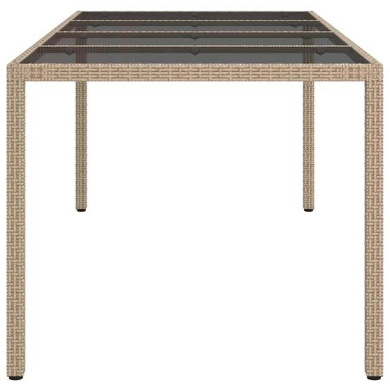Maison Chic - Table De Jardin - Table Extérieure Beige 190 x 90 x 75 cm Poly rotin - Image 4