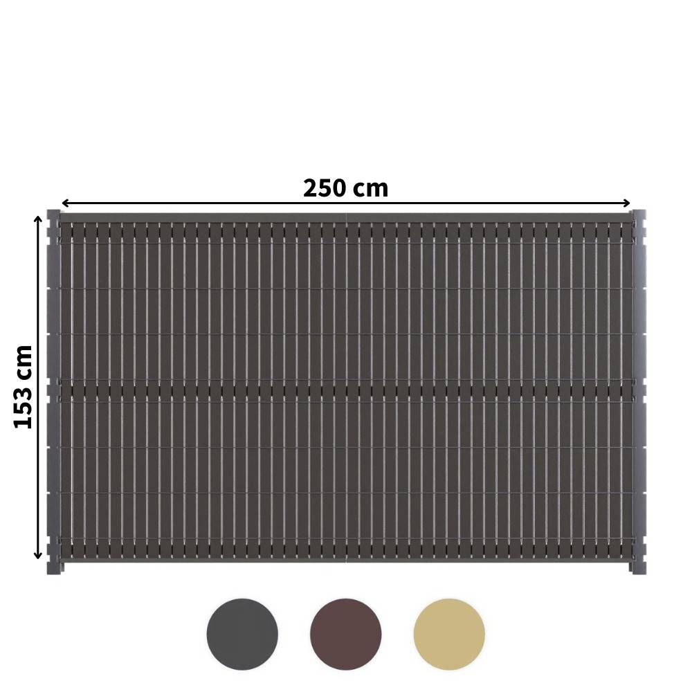 Decklinea - Kit Occultation Composite - L2,5 x H1,53m - Gris Anthracite - Haute Resistance - Occultant Pour Grillage Rigide - Imagen 1