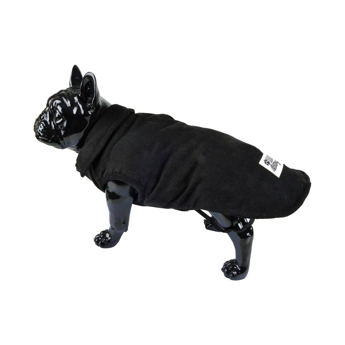 Love Story - Manteau Pour Chien "Velours Côtelé" 35cm Noir - Image 7