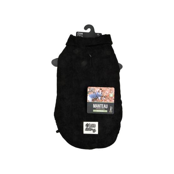 Love Story - Manteau Pour Chien "Velours Côtelé" 35cm Noir - Image 8