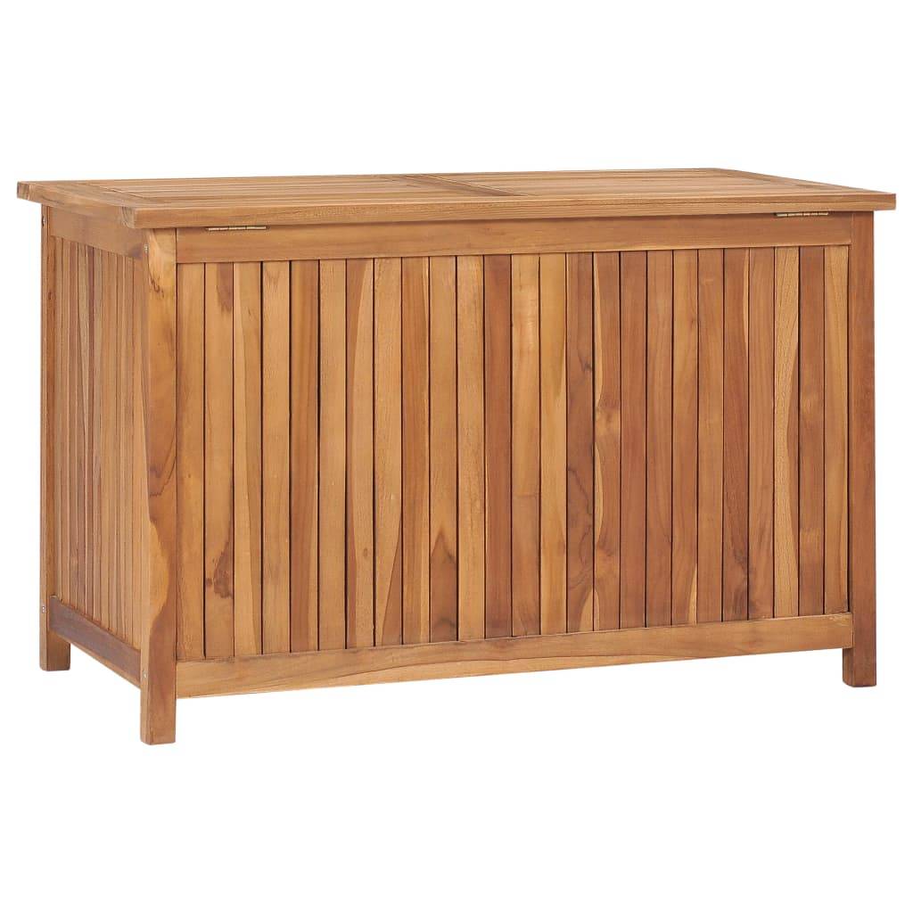 Helloshop26 - Coffre boîte meuble de jardin rangement 90 x 50 x 58 cm bois de teck solide - Imagen 4