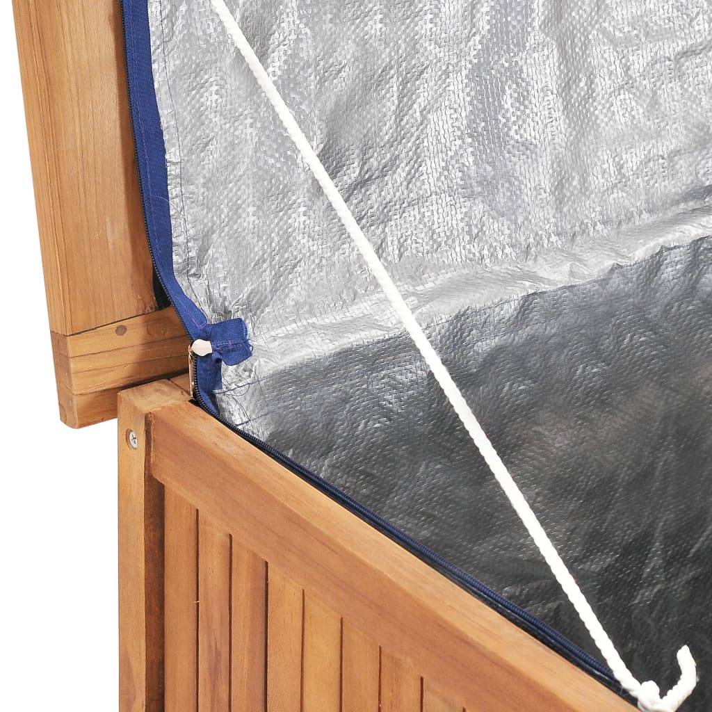 Helloshop26 - Coffre boîte meuble de jardin rangement 90 x 50 x 58 cm bois de teck solide - Imagen 7