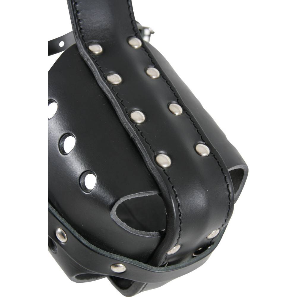 Muselière en cuir pour rottweiler pour chien. - Imagen 3