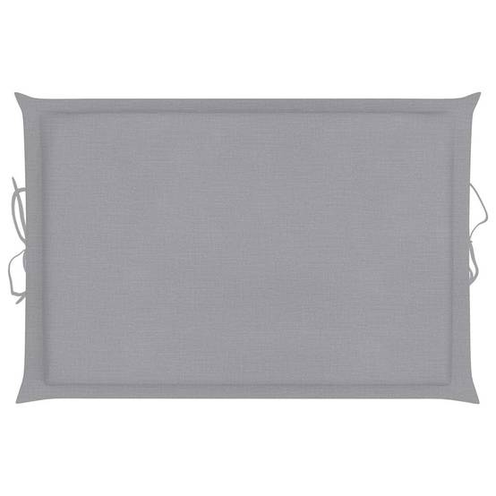 Lot 2 Chaises Longues Pliables Bois Acacia Terrasse Coussins Gris - ComfortXL Outdoor Living - Image 6