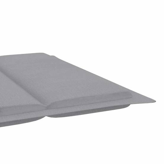 Lot 2 Chaises Longues Pliables Bois Acacia Terrasse Coussins Gris - ComfortXL Outdoor Living - Image 3