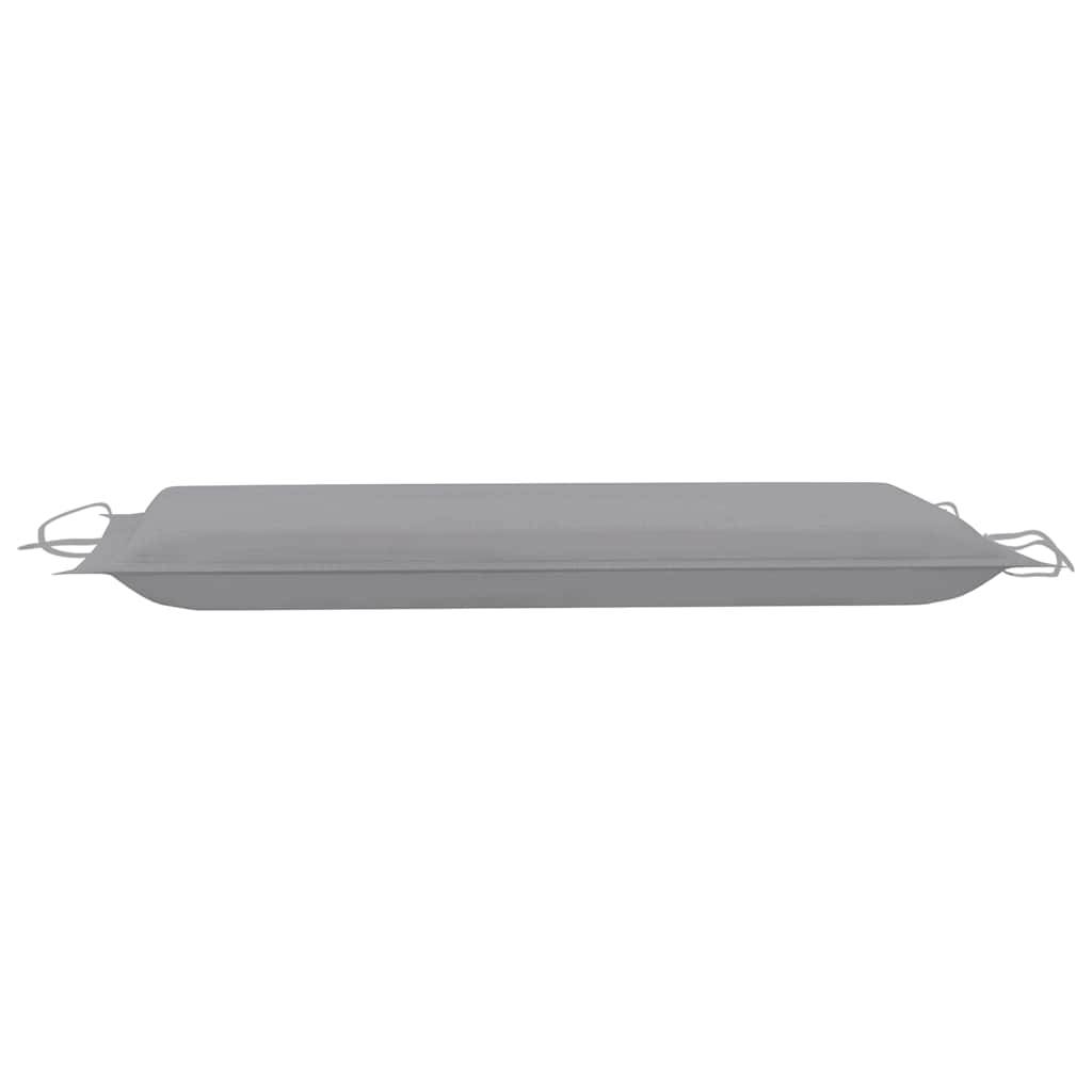Lot 2 Chaises Longues Pliables Bois Acacia Terrasse Coussins Gris - ComfortXL Outdoor Living - Image 5