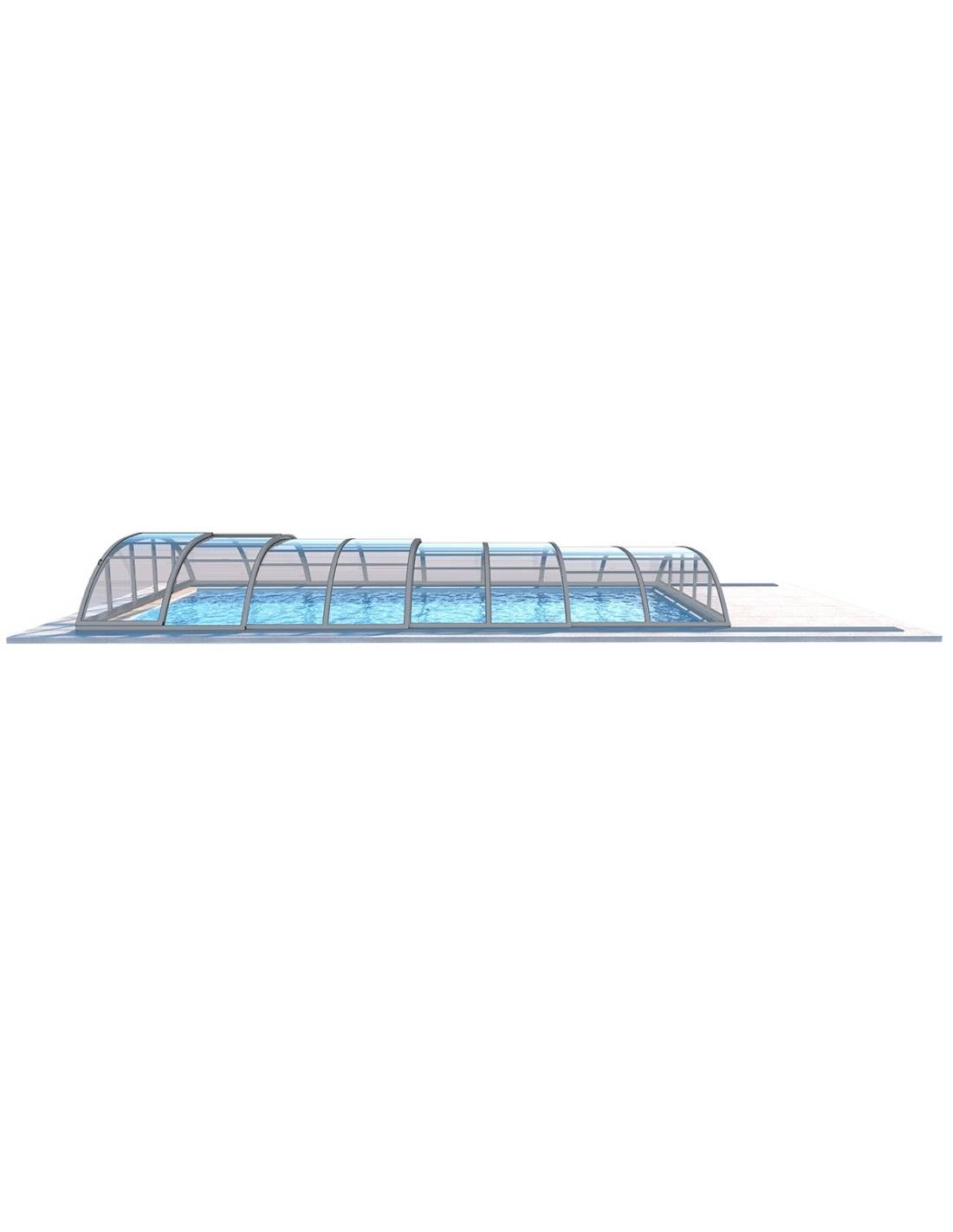 Altanka - Abri de piscine Horizon - 8,61x4,20 m - polycarbonate massif 3 mm - Couleur Ral7037 Gris - ECO210 - Imagen 3
