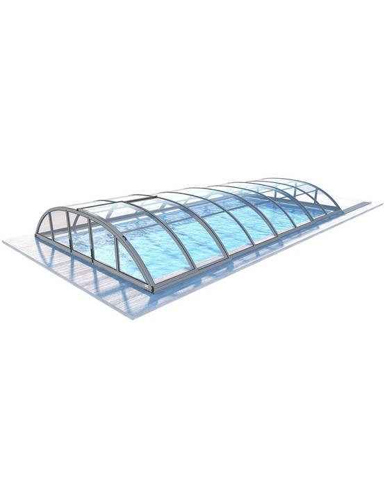 Altanka - Abri de piscine Horizon - 8,61x4,20 m - polycarbonate massif 3 mm - Couleur Ral7037 Gris - ECO210 - Imagen 1