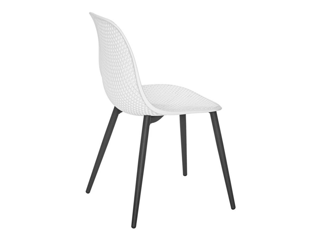 Lot de 2 Chaises de jardin en aluminium et résine coloris blanc Malte - Jardiline - Imagen 3