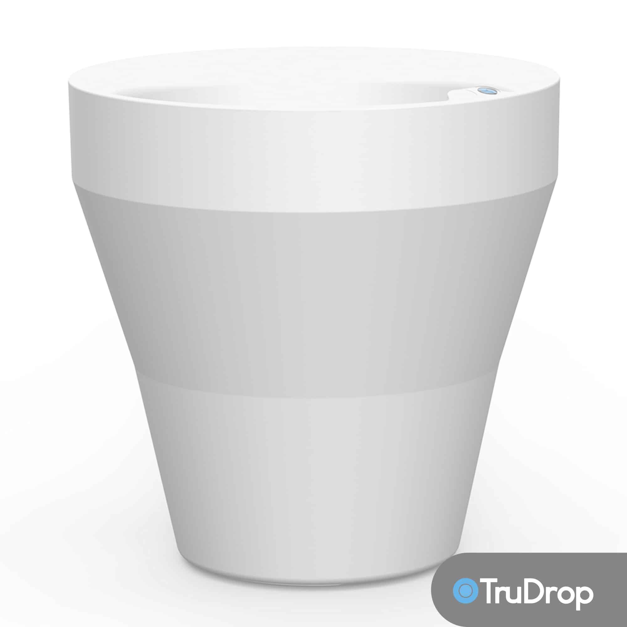 Crescent Garden - Pot rond blanc Rim de 46 cm avec TruDrop One Crescent Garden - Imagen 1