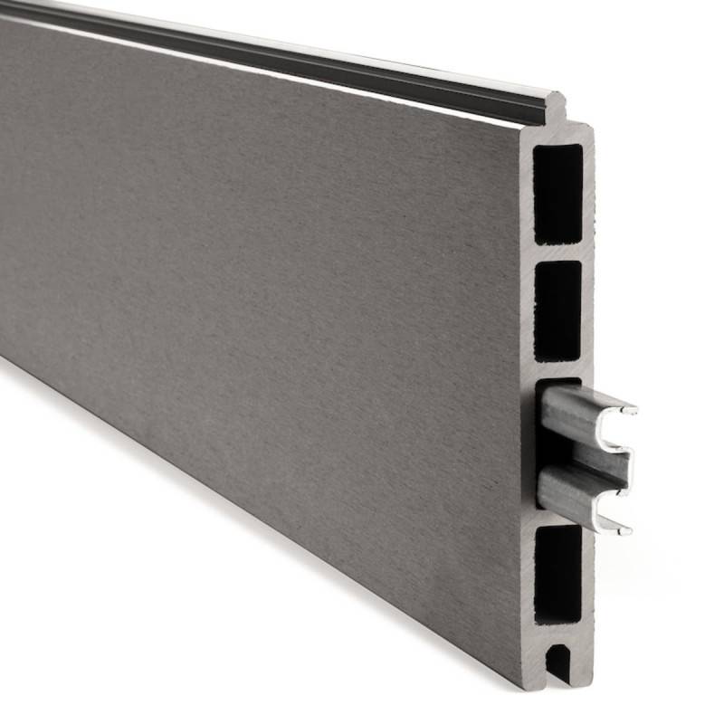 Kit clôture composite et aluminium sur platine L16.20m x H1m gris quartz - Easy Clôture - Image 3