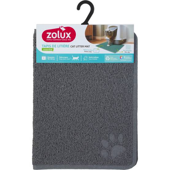 Zolux - Tapis d'hygiène 40 x 60 cm gris pour maison de toilette chat - Image 2
