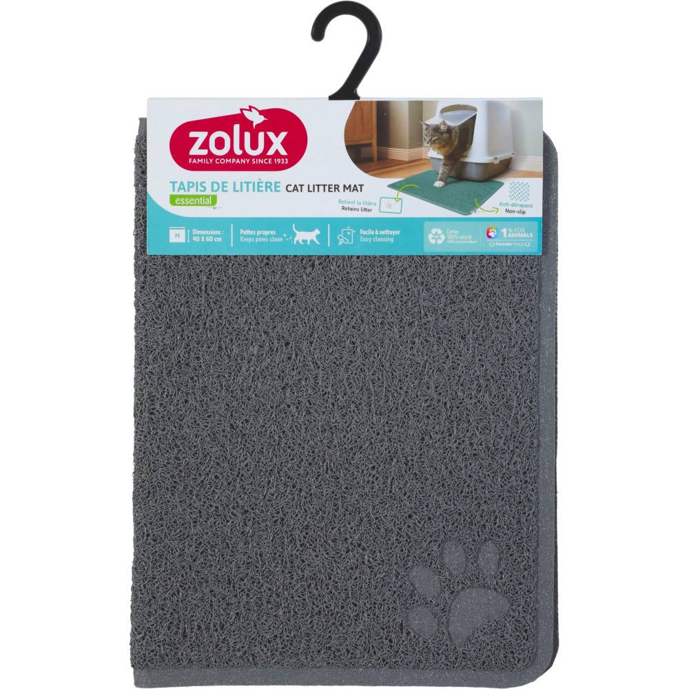 Zolux - Tapis d'hygiène 40 x 60 cm gris pour maison de toilette chat - Image 2