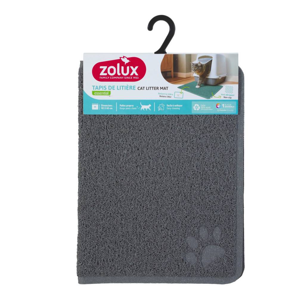 Zolux - Tapis d'hygiène 40 x 60 cm gris pour maison de toilette chat - Image 1