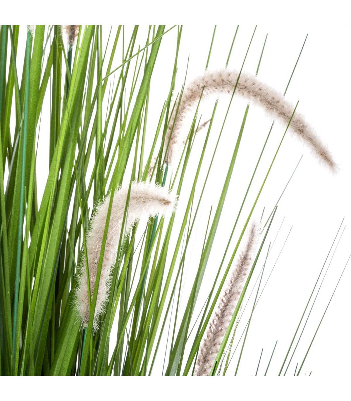 Bouquet artificiel d'herbes et Queues de chat en pot H 100 cm - Image 2