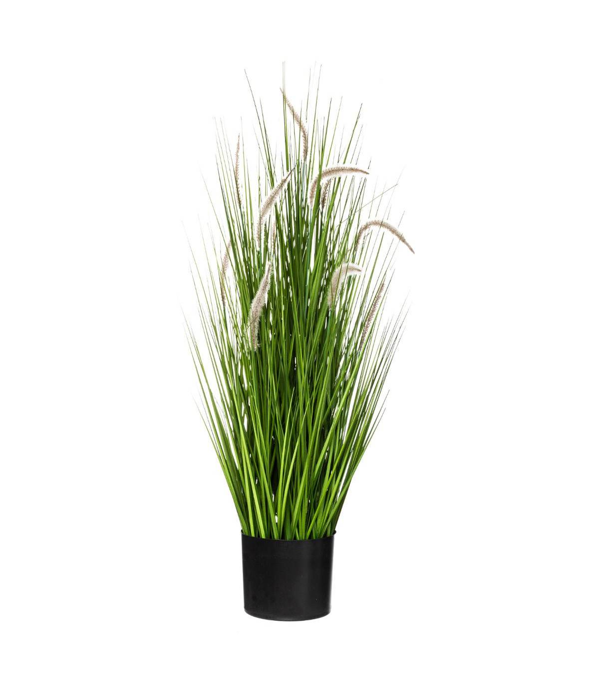 Bouquet artificiel d'herbes et Queues de chat en pot H 100 cm - Image 1