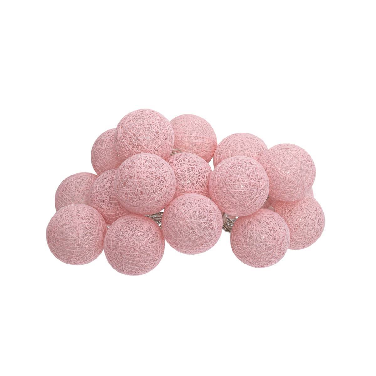 Atmosphera - Guirlande LED 16 boules pile rose clair L255cm - Atmosphera Créateur d'intérieur - Image 2