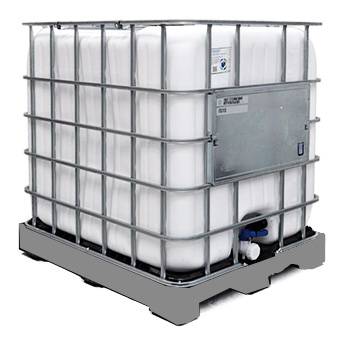 Cuve de stockage 1000l ibc poche neuve grillagée opaque blanche - Imagen 1
