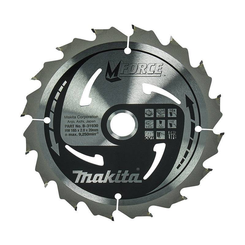 Makita - Lame pour scie circulaire M-Force bois MAKITA B-31930 165x20mm 16 dents Makita - Imagen 1